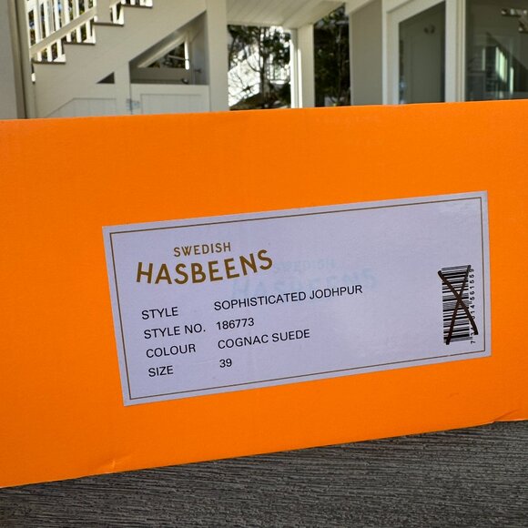 New Swedish Hasbeens Sophisticated Jodhpur Suede Clog Boots Brown EUR 39 - Picture 7 of 14